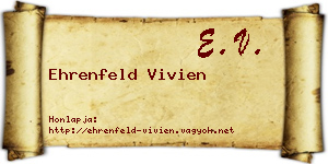 Ehrenfeld Vivien névjegykártya